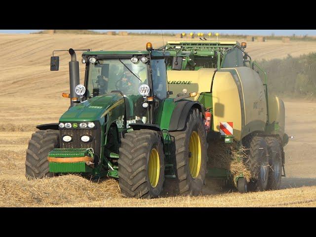 John Deere 8430 baling w/ NEW Krone BigPack 4X4 Baler | Harvest & Baling Season 2021