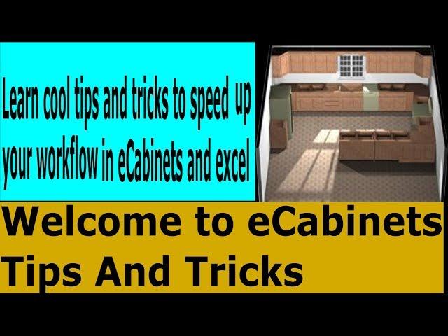 Welcome to eCabinets Tips and Tricks