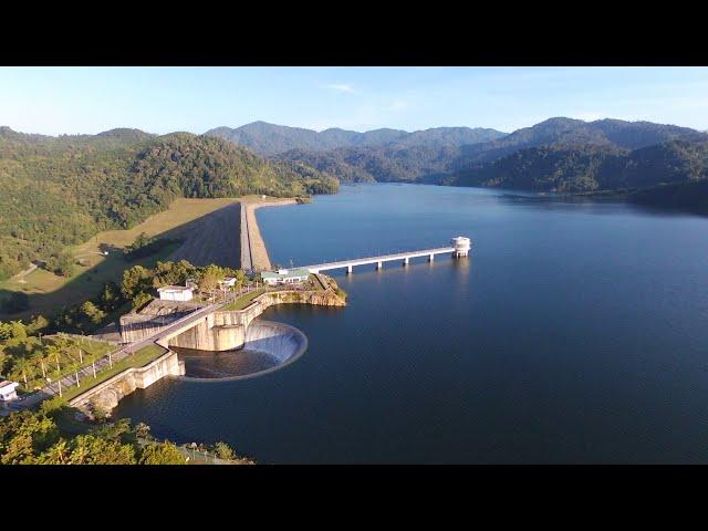 Drone view of Sungai Selangor Dam in Kuala Lumpur