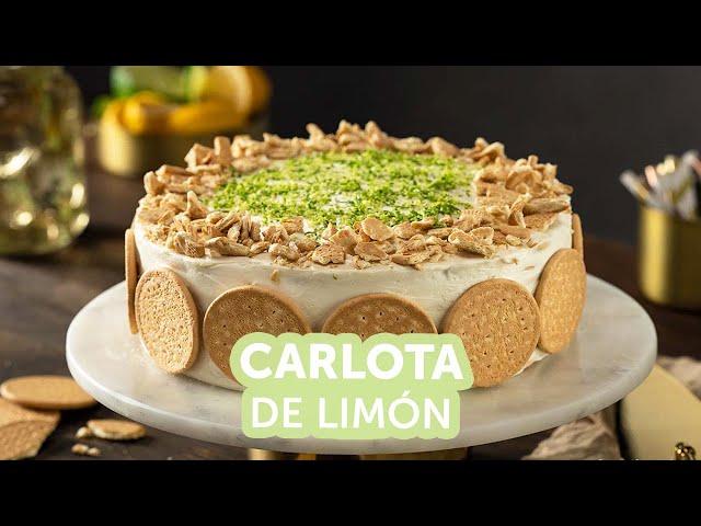 Carlota de limón fácil con queso crema | Postres kiwilimón