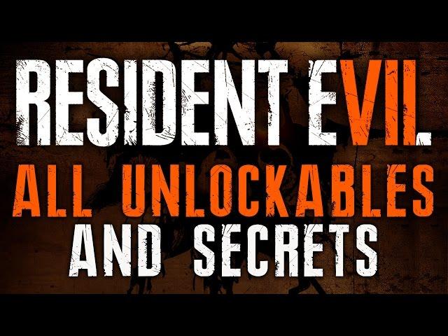 Resident Evil 7 ALL UNLOCKABLES | RE7 Infinite Ammo, X-Ray Glasses, Circular Saw, Toy Shotgun & Axe