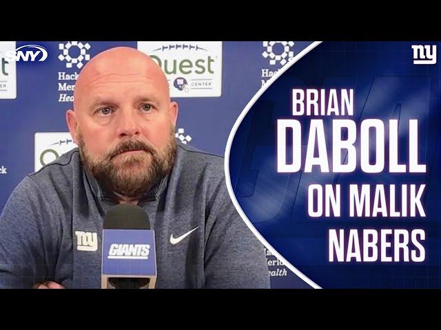 Brian Daboll on Malik Nabers' comments after Giants' loss | SNY