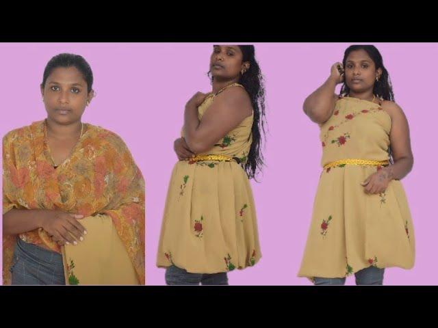 Western style saree draping/frock model saree draping/ saree draping tips and tricks