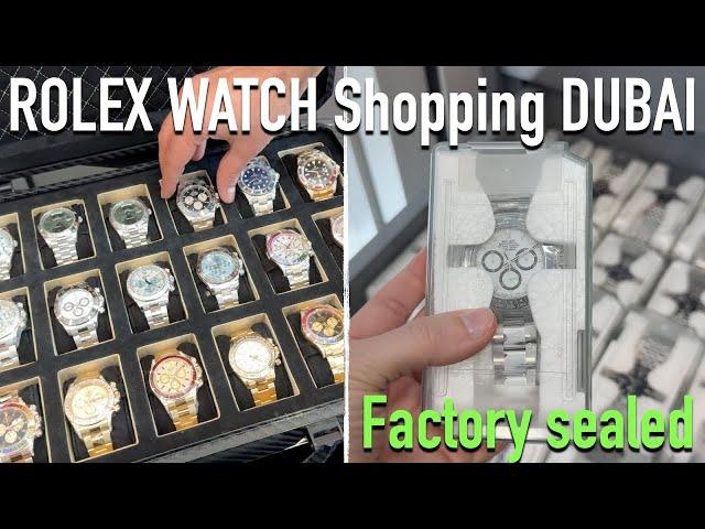 Rolex watch shopping grey market Dubai - Daytona Submariner GMT Master Oyster in factory boxes