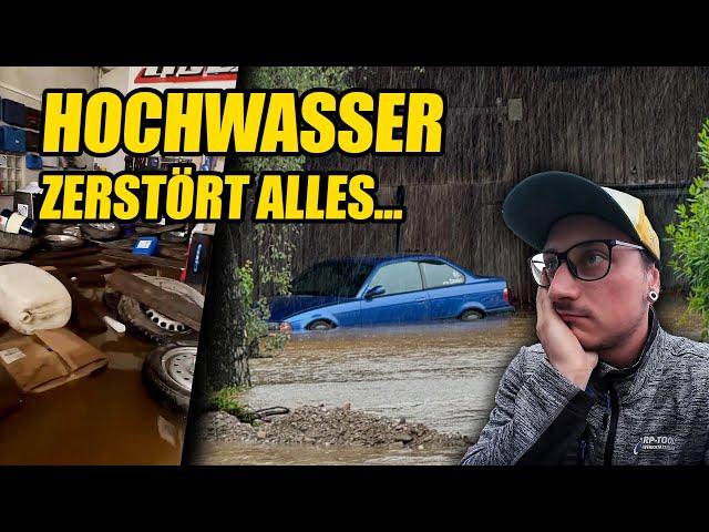 Hochwasser überflutet meine Autos und Halle...