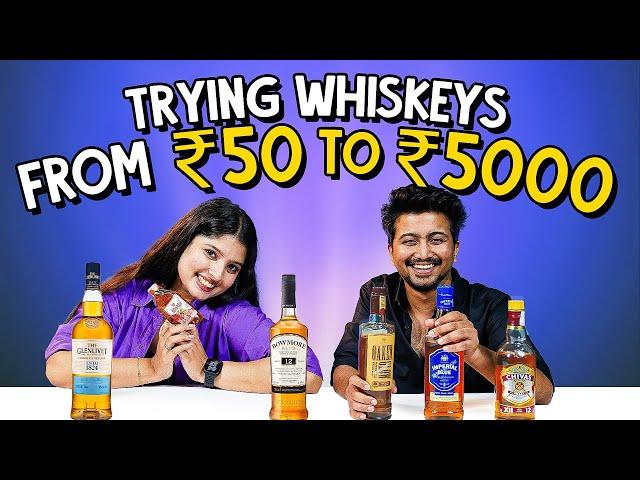 Trying Whiskeys From ₹‎50 to ₹‎5000 | Ok Tested