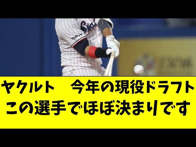 【ヤクルト】今年の現役ドラフト候補が完全に絞られた件。。