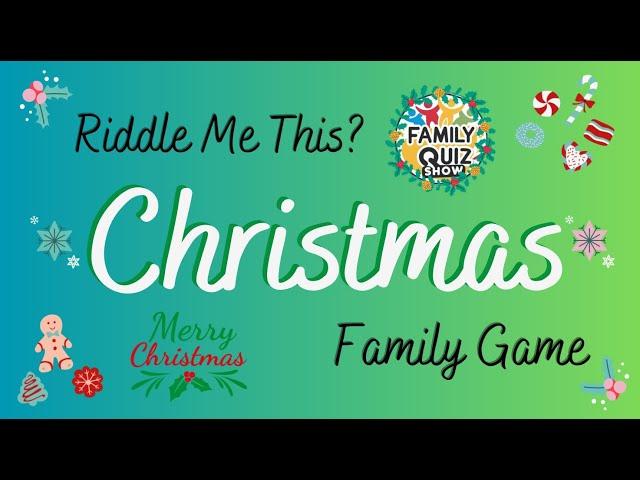 CHRISTMAS Family Party Quiz Game  Can You SOLVE the Christmas Riddles? #christmas #quiz #family