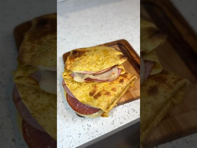 Quick Breakfast: Ham and Cheese Wrap in the Toaster #breakfast #quickbreakfast