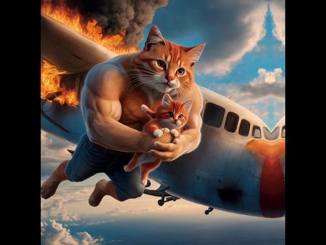 Plane crushed #capcut #catlover #cat #cutecat #ytshorts #cute #foryou #treanding #kitten #catking