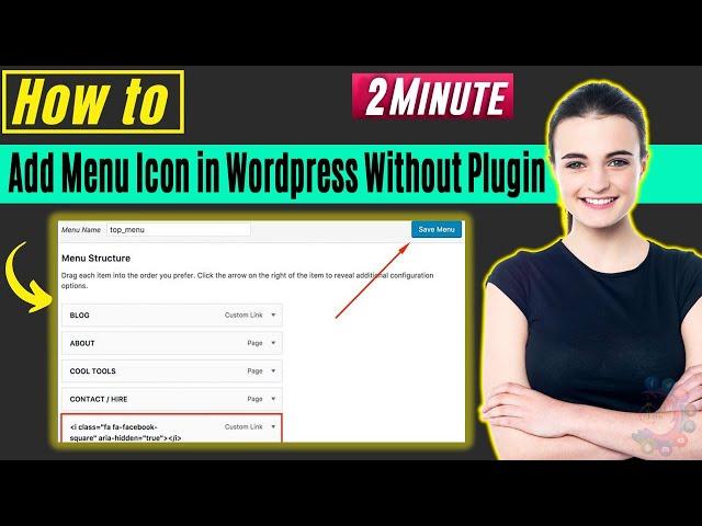 How to add menu icon in wordpress without plugin 2024