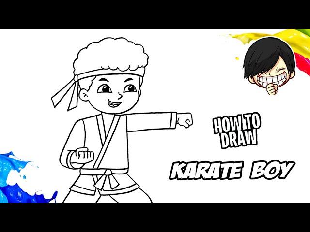 How to draw Karate Boy