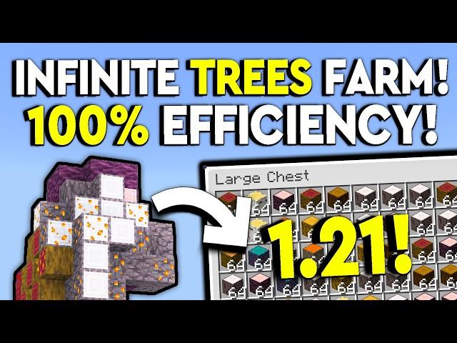 BEST INFINITE ALL TREES FARM 1.21 Minecraft Tutorial!