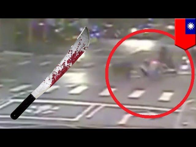 Traffic accident leads to machete death threats in Taiwan street fight - TomoNews