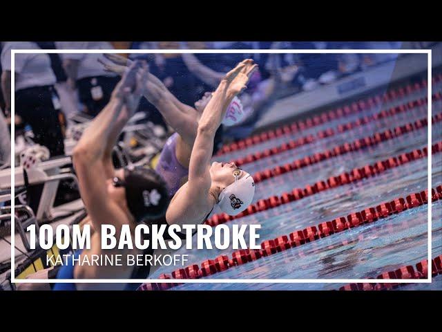 Katharine Berkoff Wins by .05 in 100M Backstroke | TYR Pro Swim Series Knoxville