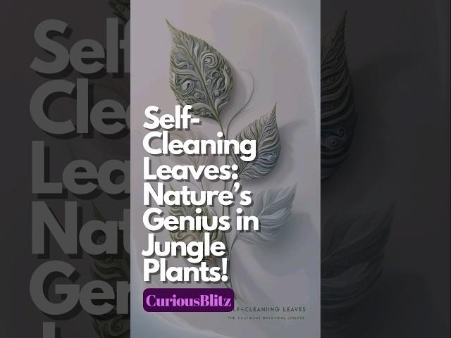 Self-Cleaning Leaves: Nature’s Genius in Jungle Plants! 