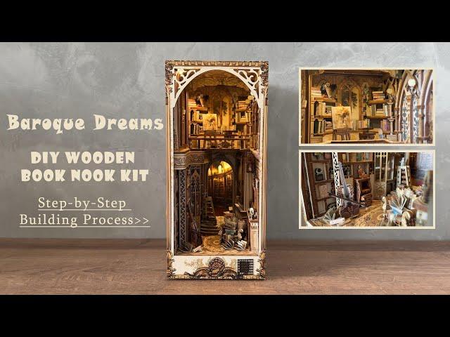  Baroque Dreams Book Nook Kit Building Process || Step by Step || Relaxing Video || DIY Crafts