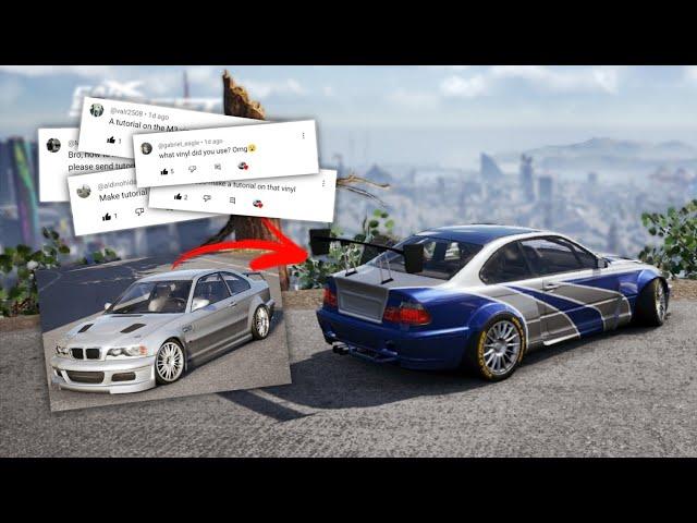 Step-by-Step BMW M3 E46 Most Wanted Vinyl Tutorial! CarXStreet
