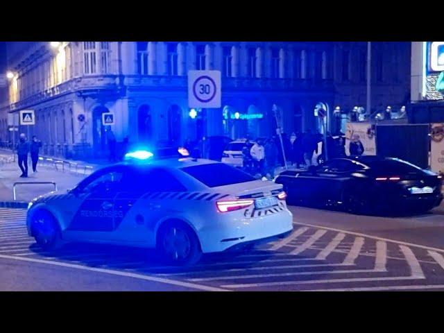 CAR SPOTTING IN BUDAPEST (COPS VS SUPER/SPORTCARS)