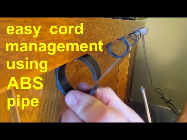 DIY  ●  Simple Cable Cord Management ● tv computer stereo gaming