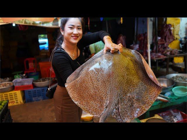 Wow, Big stingray cooking by Mommy chef - Yummy stingray recipes - Countryside life TV