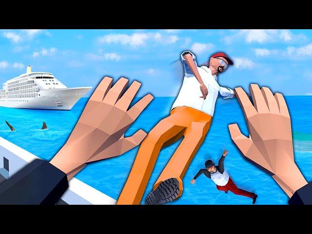 Throwing RAGDOLLS Off a Cruise Ship - Frenzy VR Gameplay (Sandbox)