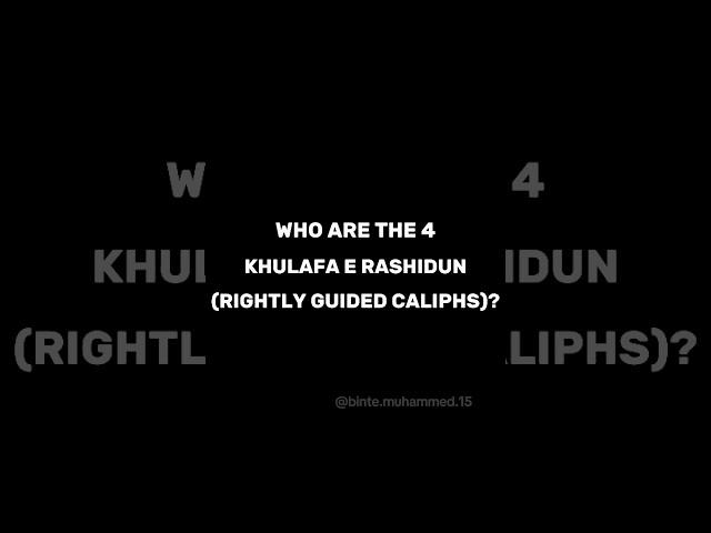 Khulafa e Rashidun #rightlyguidedcaliphs #islamic #reminders #goldenage