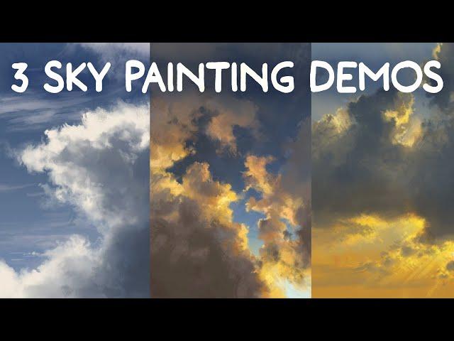 How I Paint Clouds (digital study process)