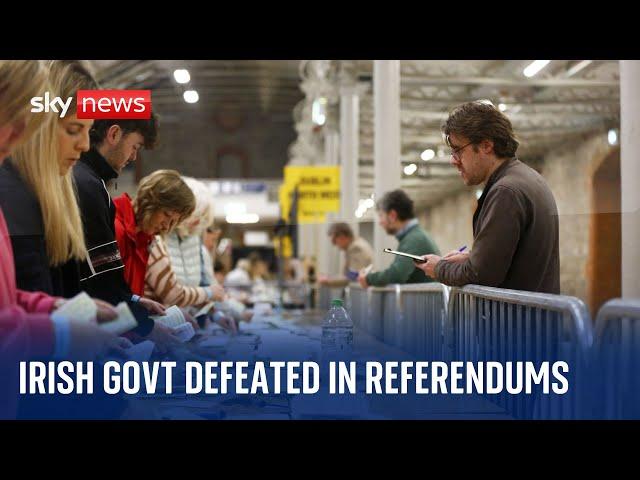 Irish government admits defeat over referendums on family and women's roles