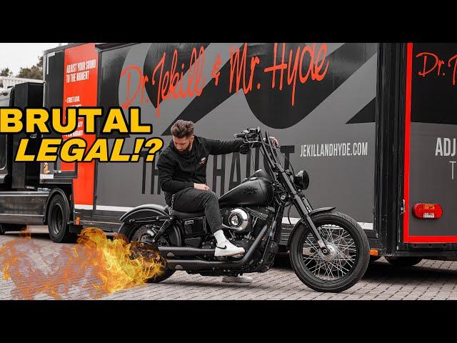 Jekill & Hyde Auspuff, es wird brutal legal !!! Harley exhaust