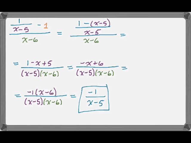 Simplifying Complex Fractions: Common Denominator