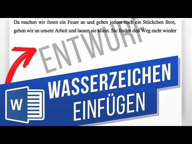 Wasserzeichen in Word einfügen