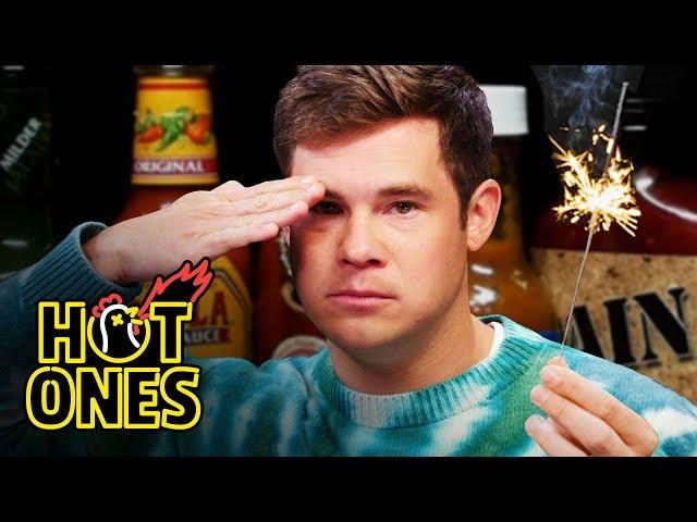 Adam Devine Gets Patriotic While Eating Spicy Wings | Hot Ones