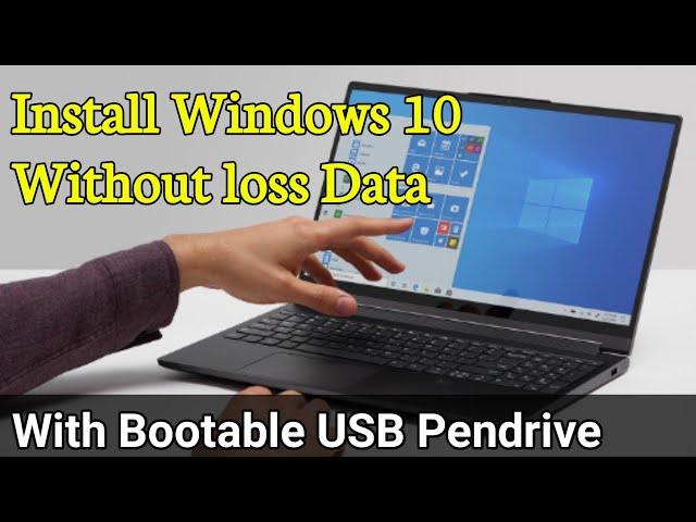 Install Windows 10 Pro Without Losing Personal data by Usb Pendrive from iso file 2021