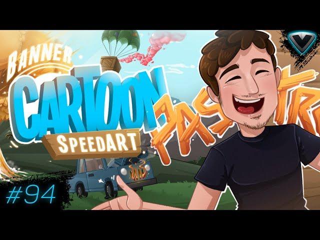 SPEEDART #94 - A FUN CARTOON youtube BANNER! (G)old