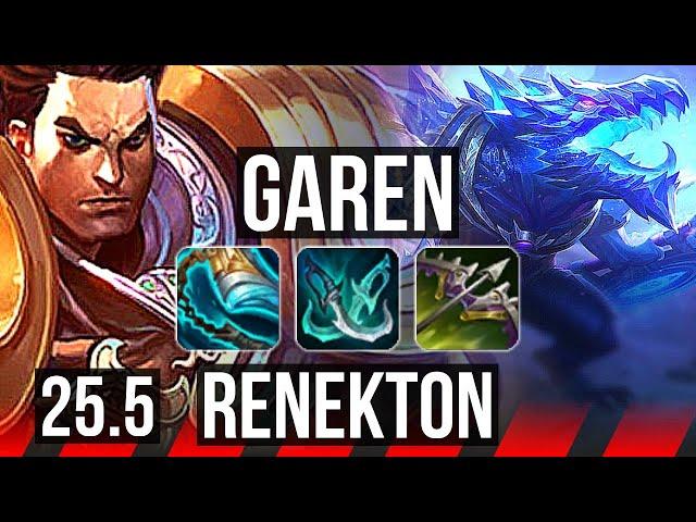 GAREN vs RENEKTON (TOP) | 10/3/5 | EUNE Grandmaster | 25.5