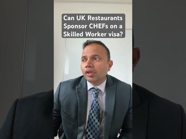 Can UK Restaurants sponsor Chefs on a Skilled Worker visa? #skilledworkervisa #chefs