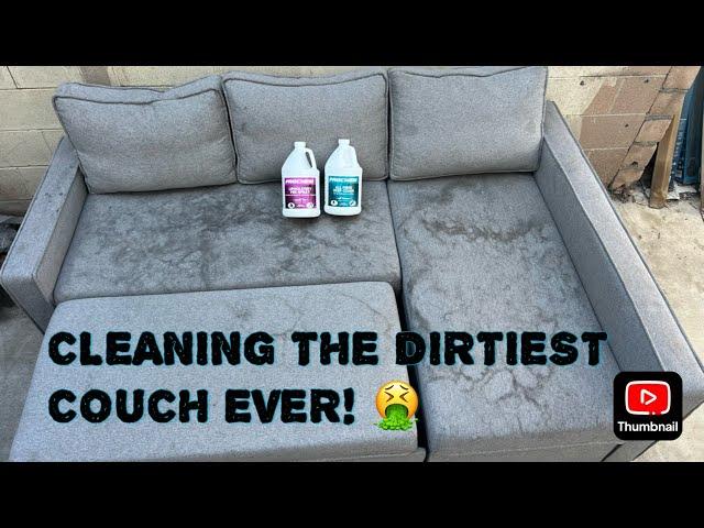 Cleaning the dirtiest Couch ever using Prochem products!