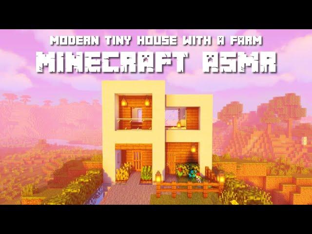 Minecraft ASMR  Building a Modern Tiny House with a Farm  Close Up, Tingly Whispers