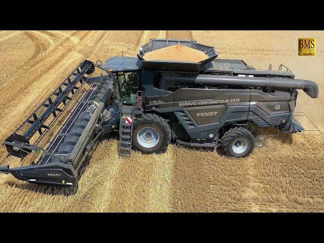 Mähdrescher Fendt IDEAL 8 - 10,7 m on Tour in Germany - new big combine harvester wheat harvest 2019