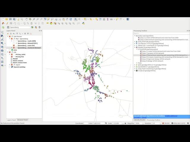 FTTx / FTTH network planning in QGIS free software