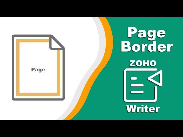 how to insert page border in Zoho Writer