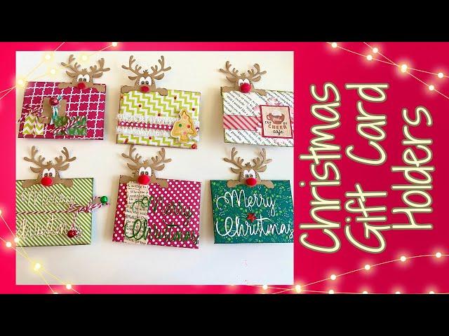 Cute CHRISTMAS GIFT CARD HOLDERS /Junk Journal Pockets - Christmas in July Ep5 - Craft with me!