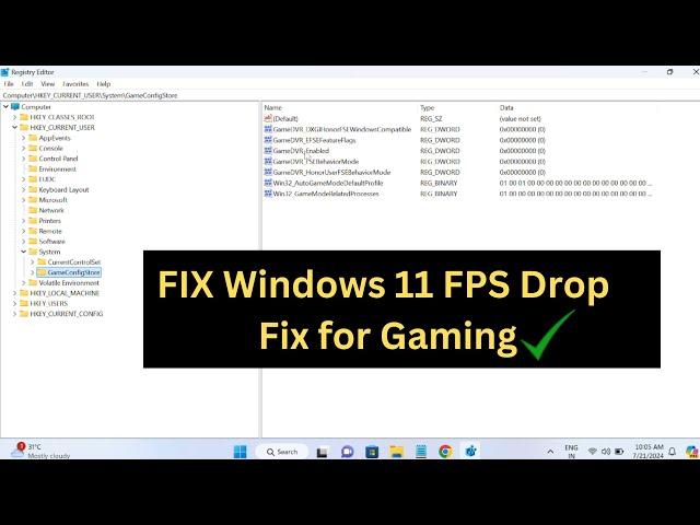 FIX Windows 11 FPS Drop Fix for Gaming