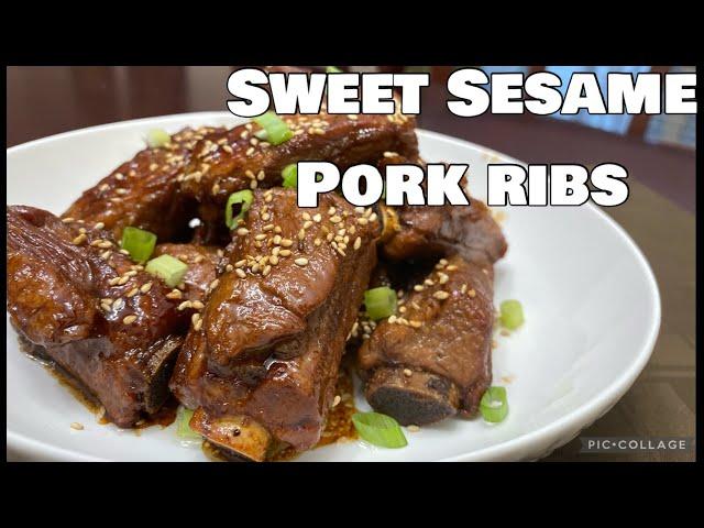 EASY SWEET SESAME PORK RIBS | How to cook Sesame Pork Ribs |Josie's Pinoy Kitchen