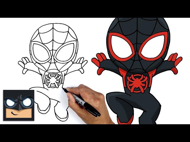 How To Draw Miles Morales | Spider-Man