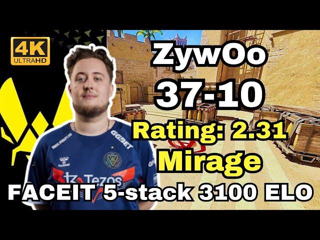 ZywOo (37-10) Rating:2.31 (Mirage) | Sep 21, 2024 #cs2 #pov