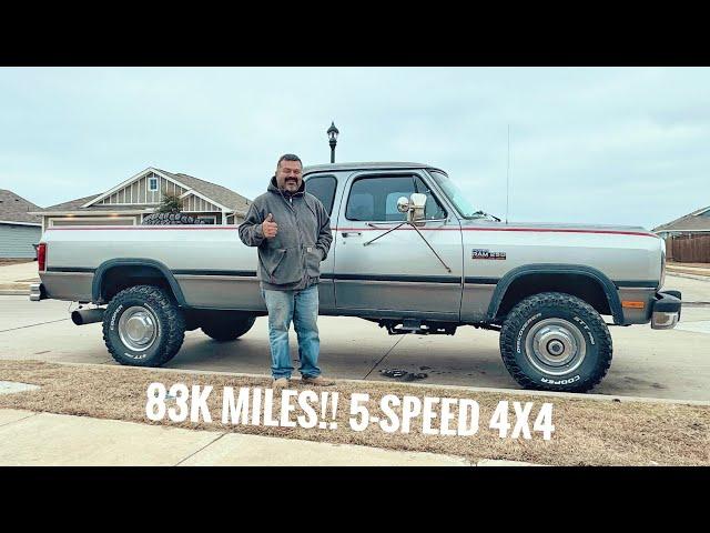 MINT Condition LOW MILE 1992 W250 Club Cab First Gen CUMMINS Walk Around!