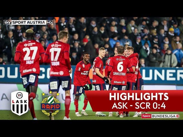tipico Bundesliga, 16. Runde: LASK - SK Rapid Wien 0:4 (0:1)