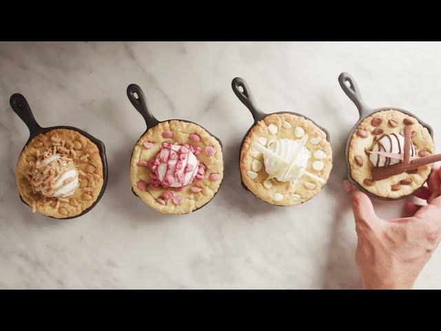 Chocolate Chip Skillet cookies with Callebaut Gold Chocolate